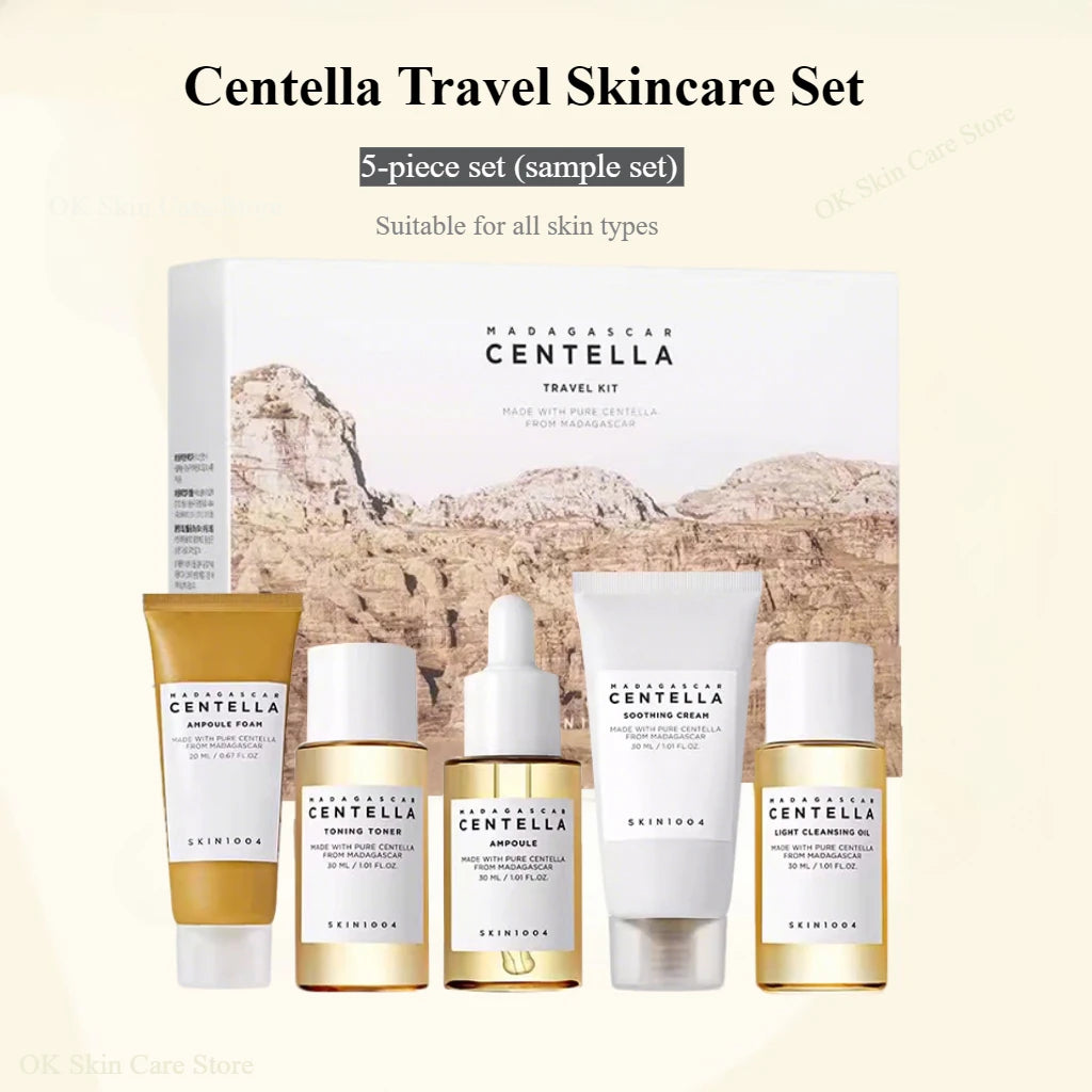 Korean Centella Skincare Travel Kit – 5-Piece