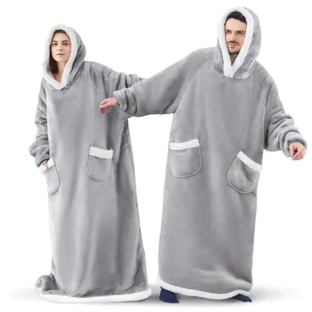 Ultra-Soft Polar Fleece Wearable Blanket