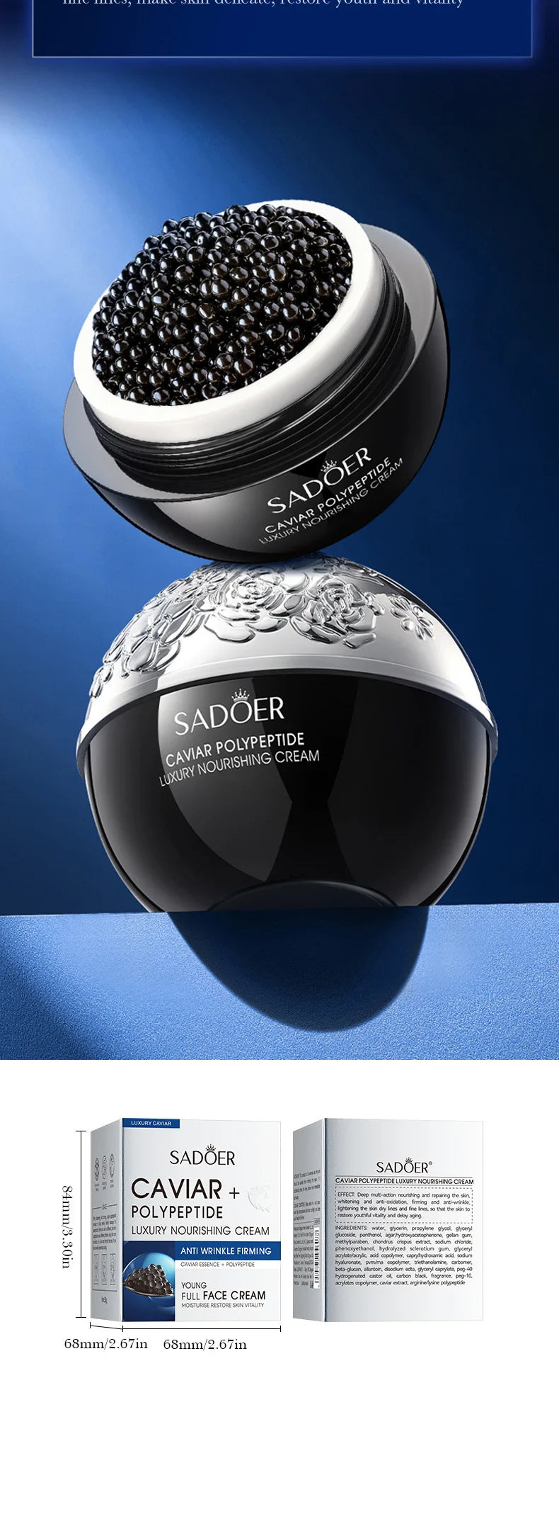 Instant Wrinkle Removal Retinol Cream – Lifting, Firming & Brightening Anti-Aging Moisturizer