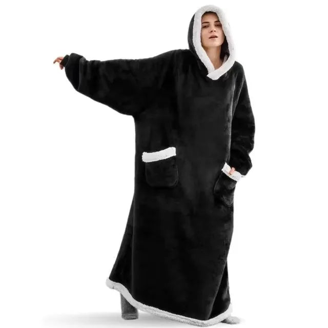 Ultra-Soft Polar Fleece Wearable Blanket