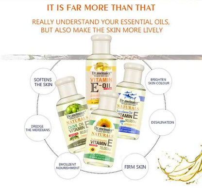 Vitamin E Face Essence Oil – Whitening, Pore-Shrinking & Anti-Wrinkle Serum | Morning & Night Skin Repair, Moisturizing Plant Essence for All Skin Types (75ml)