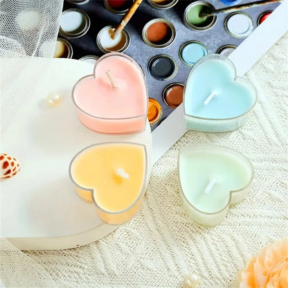 Heart-Shaped Scented Tealight Candle Set (9 Pieces)