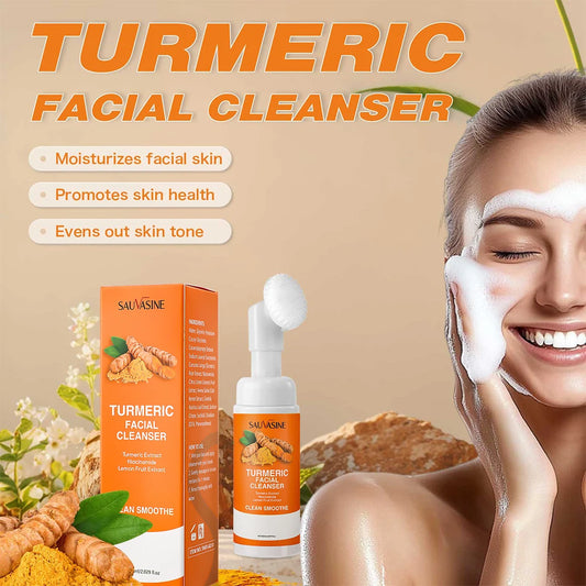 Turmeric Brightening Facial Cleanser with Brush