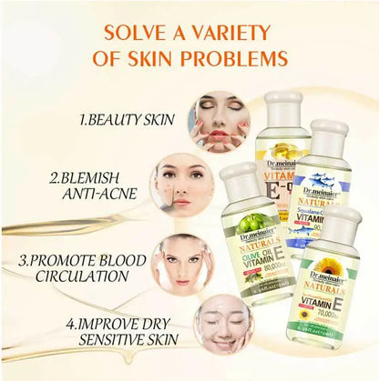 Vitamin E Face Essence Oil – Whitening, Pore-Shrinking & Anti-Wrinkle Serum | Morning & Night Skin Repair, Moisturizing Plant Essence for All Skin Types (75ml)