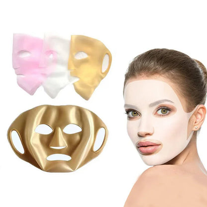 Reusable Silicone Mask Cover – 3D Anti-Evaporation Face Sheet Mask Holder | Skin-Nourishing Silicone Seal Mask for Enhanced Absorption & Protection