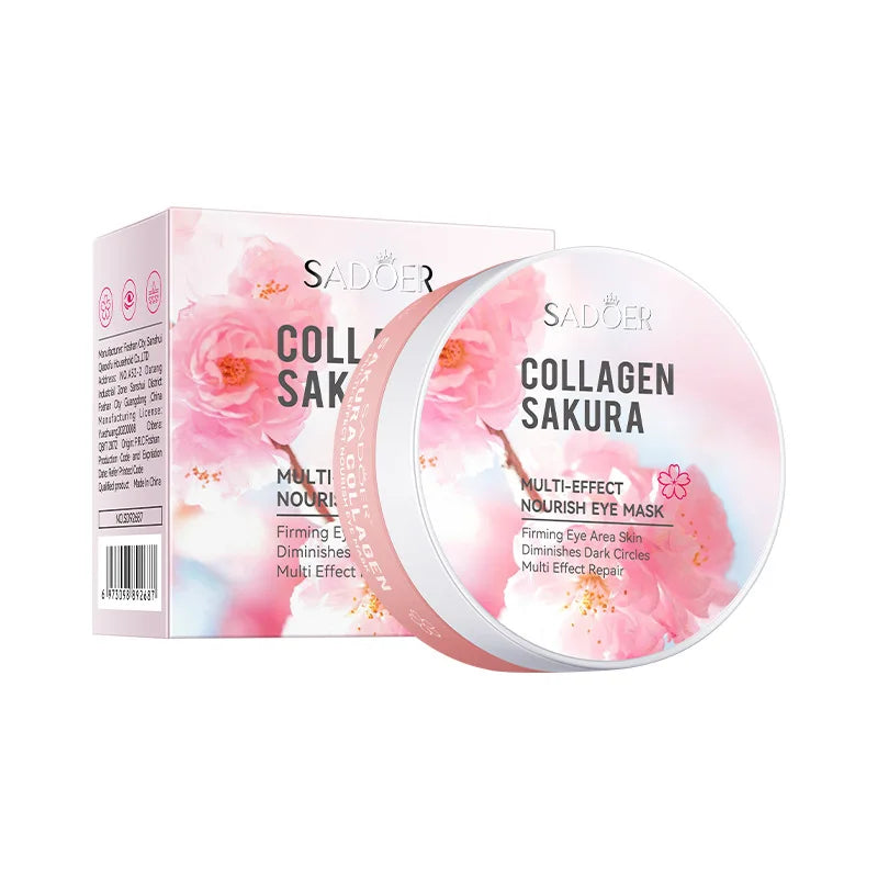 Sakura Collagen Eye Mask – Anti-Dark Circle, Moisturizing & Firming Under-Eye Treatment (60pcs)