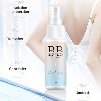 BB Whitening Spray Foundation – Skin Brightening & Moisturizing Liquid BB Cream | Lightweight Nourishing Face Base for Flawless Coverage (SAUVASINE, 20ml)