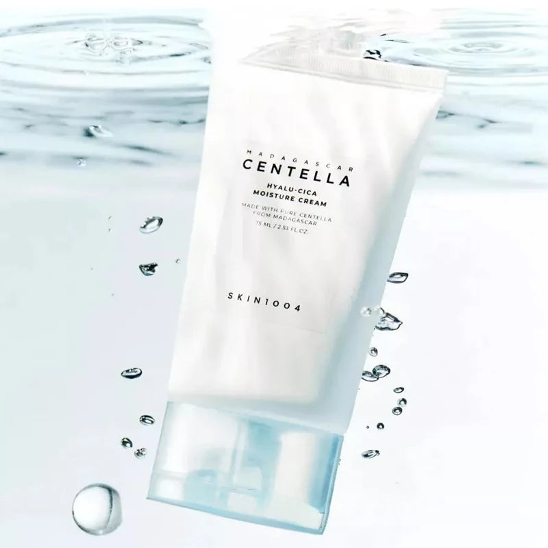 Korean Centella Hyalu-Cica Moisture Cream + Water-Fit Sun Serum SPF50 – Hydrating, Whitening, Acne-Control & Pigmentation Correcting Skincare | Anti-Aging Daily Moisturizer & Sunscreen