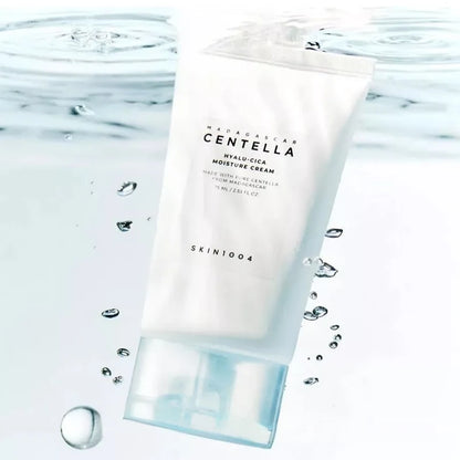 Korean Centella Hyalu-Cica Moisture Cream + Water-Fit Sun Serum SPF50 – Hydrating, Whitening, Acne-Control & Pigmentation Correcting Skincare | Anti-Aging Daily Moisturizer & Sunscreen