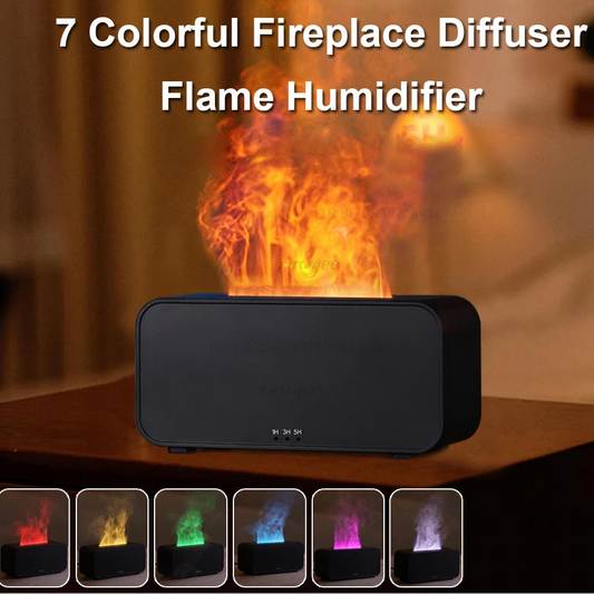 Mini Flame Aroma Diffuser 7-Color Humidifier