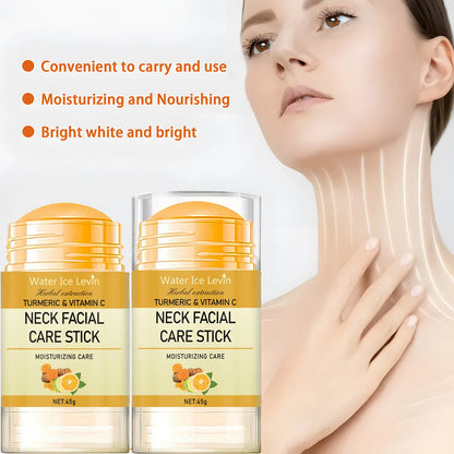 Turmeric & Vitamin C Neck Firming Cream – Anti-Wrinkle, Lifting & Whitening Treatment | Tightening Double Chin Corrector & Anti-Aging Neck Care (45g)