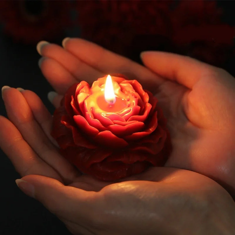 Rose Flower Scented Candle