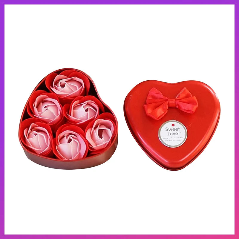 Romantic Soap Rose Flowers Gift Box – Scented Fake Flower Petals for Bath, Home Décor & Weddings | Valentine’s Day, Anniversary, Party & Gift Set