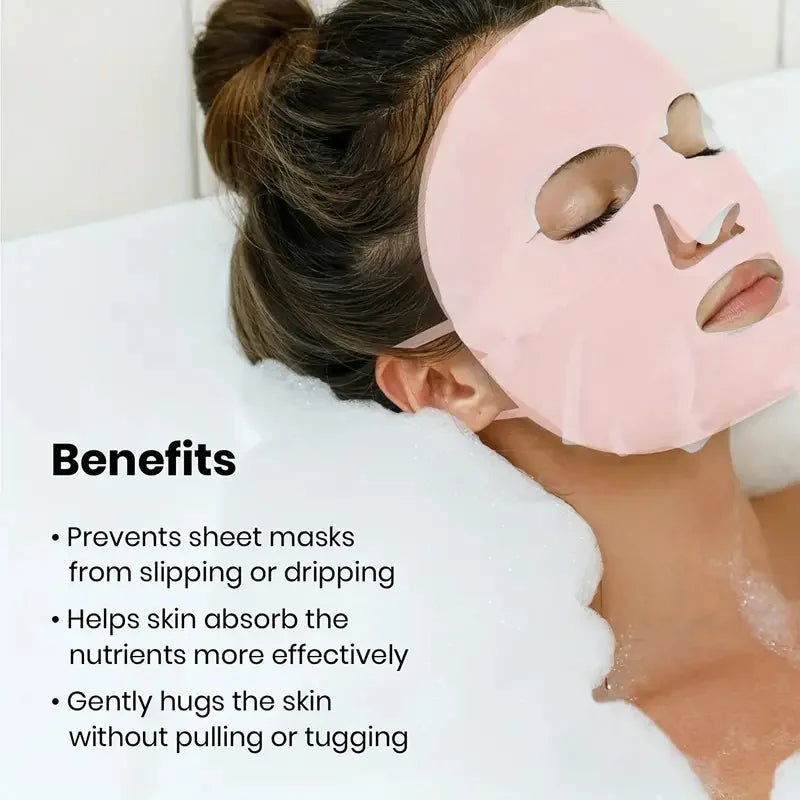 Reusable Silicone Mask Cover – 3D Anti-Evaporation Face Sheet Mask Holder | Skin-Nourishing Silicone Seal Mask for Enhanced Absorption & Protection