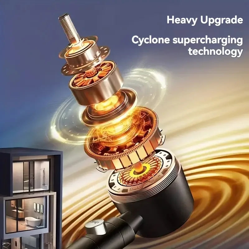 6-Mode High-Pressure Handheld Shower Head