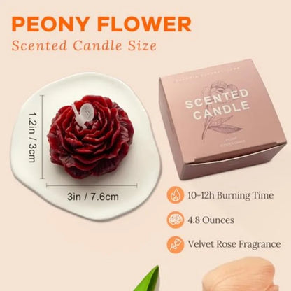 Rose Flower Scented Candle