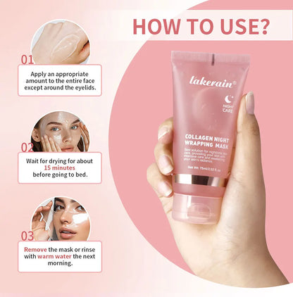Lakerain Collagen Night Wrapping Mask – Deep Hydration & Elasticity Booster