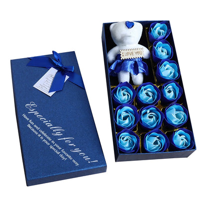 Romantic Soap Rose Flowers Gift Box – Scented Fake Flower Petals for Bath, Home Décor & Weddings | Valentine’s Day, Anniversary, Party & Gift Set