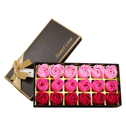 Romantic Soap Rose Flowers Gift Box – Scented Fake Flower Petals for Bath, Home Décor & Weddings | Valentine’s Day, Anniversary, Party & Gift Set