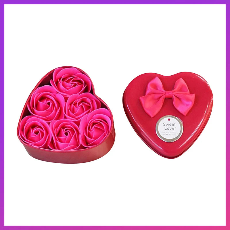 Romantic Soap Rose Flowers Gift Box – Scented Fake Flower Petals for Bath, Home Décor & Weddings | Valentine’s Day, Anniversary, Party & Gift Set