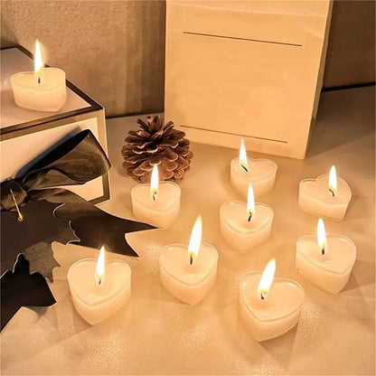 Heart-Shaped Scented Tealight Candle Set (9 Pieces)