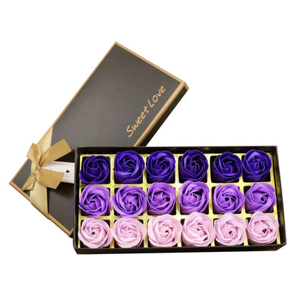 Romantic Soap Rose Flowers Gift Box – Scented Fake Flower Petals for Bath, Home Décor & Weddings | Valentine’s Day, Anniversary, Party & Gift Set