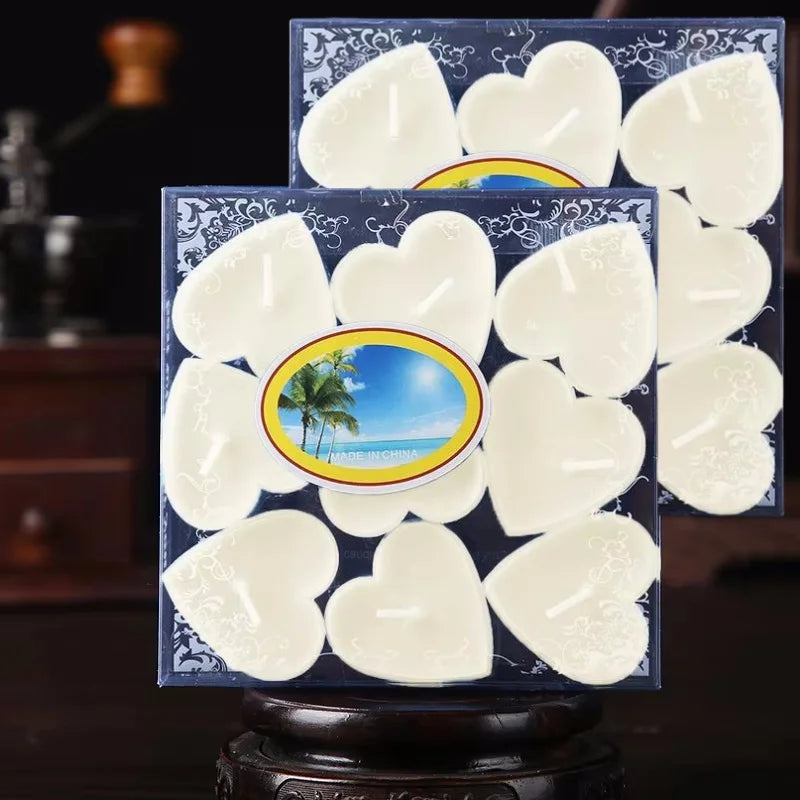 Heart-Shaped Scented Tealight Candle Set (9 Pieces)