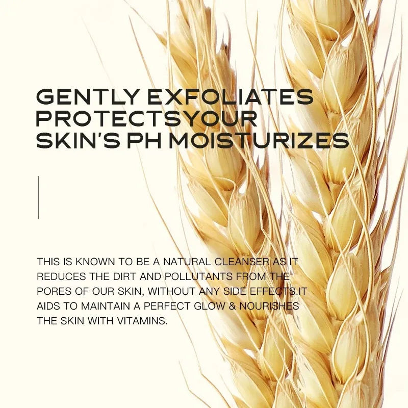 Handmade Oat Soap Bar – Natural Gentle Brightening Cleanser | Exfoliating Oat Kernel Oil Facial & Body Whitening Soap for Dark Spots & Uneven Skin Tone (100g)