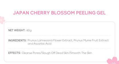 Sakura Exfoliating Gel – Deep Cleaning, Whitening & Moisturizing Cherry Blossom Facial Scrub