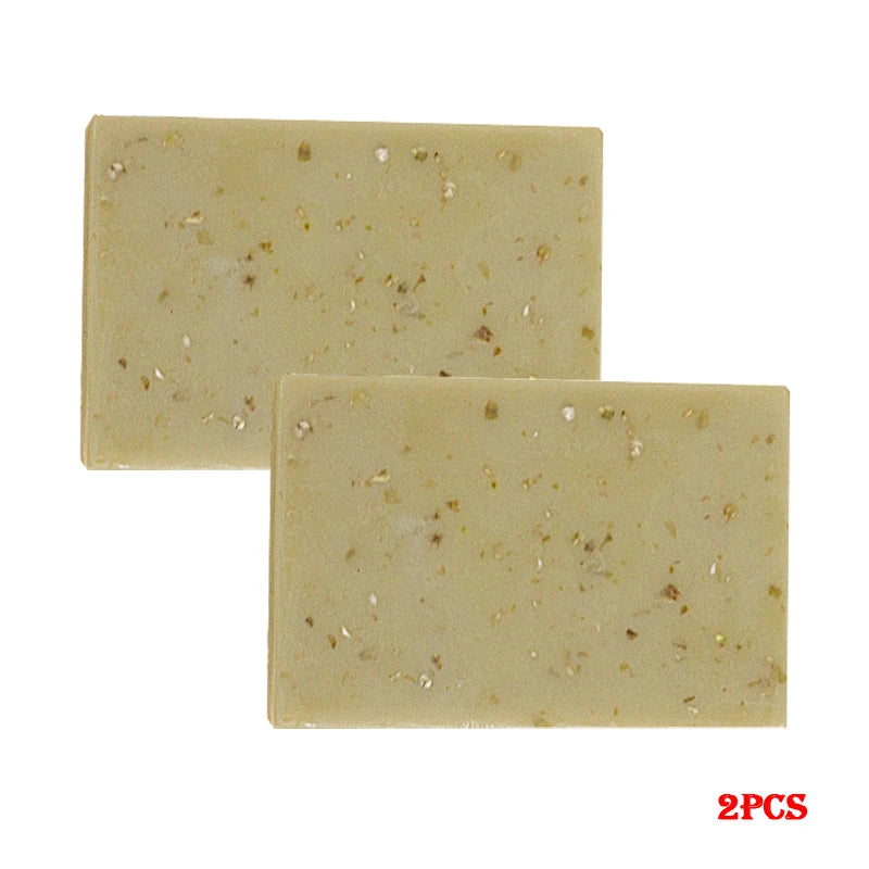 Handmade Oat Soap Bar – Natural Gentle Brightening Cleanser | Exfoliating Oat Kernel Oil Facial & Body Whitening Soap for Dark Spots & Uneven Skin Tone (100g)