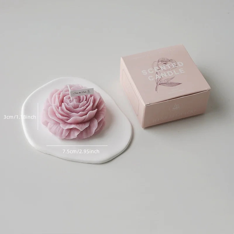Rose Flower Scented Candle