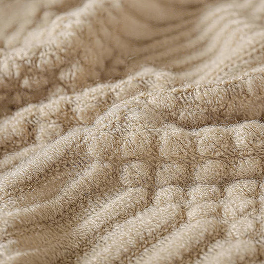 Khaki Knitted Chunky Tassel Blanket – Vintage Farmhouse Throw & Oversized Bedspread | Luxury  Acrylic Sofa Cover