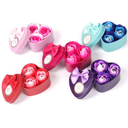 Romantic Soap Rose Flowers Gift Box – Scented Fake Flower Petals for Bath, Home Décor & Weddings | Valentine’s Day, Anniversary, Party & Gift Set