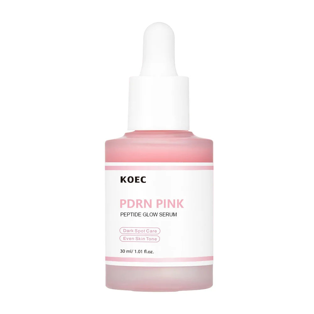 KOEC Rose PDRN Pink Peptide Glow Serum – Dark Spot Corrector, Even Skin Tone, Firming & Anti-Aging Facial Essence | Smoothing, Whitening & Elasticity Booster (30ml)